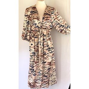 NWT Superfoxx tie front retro midi dress